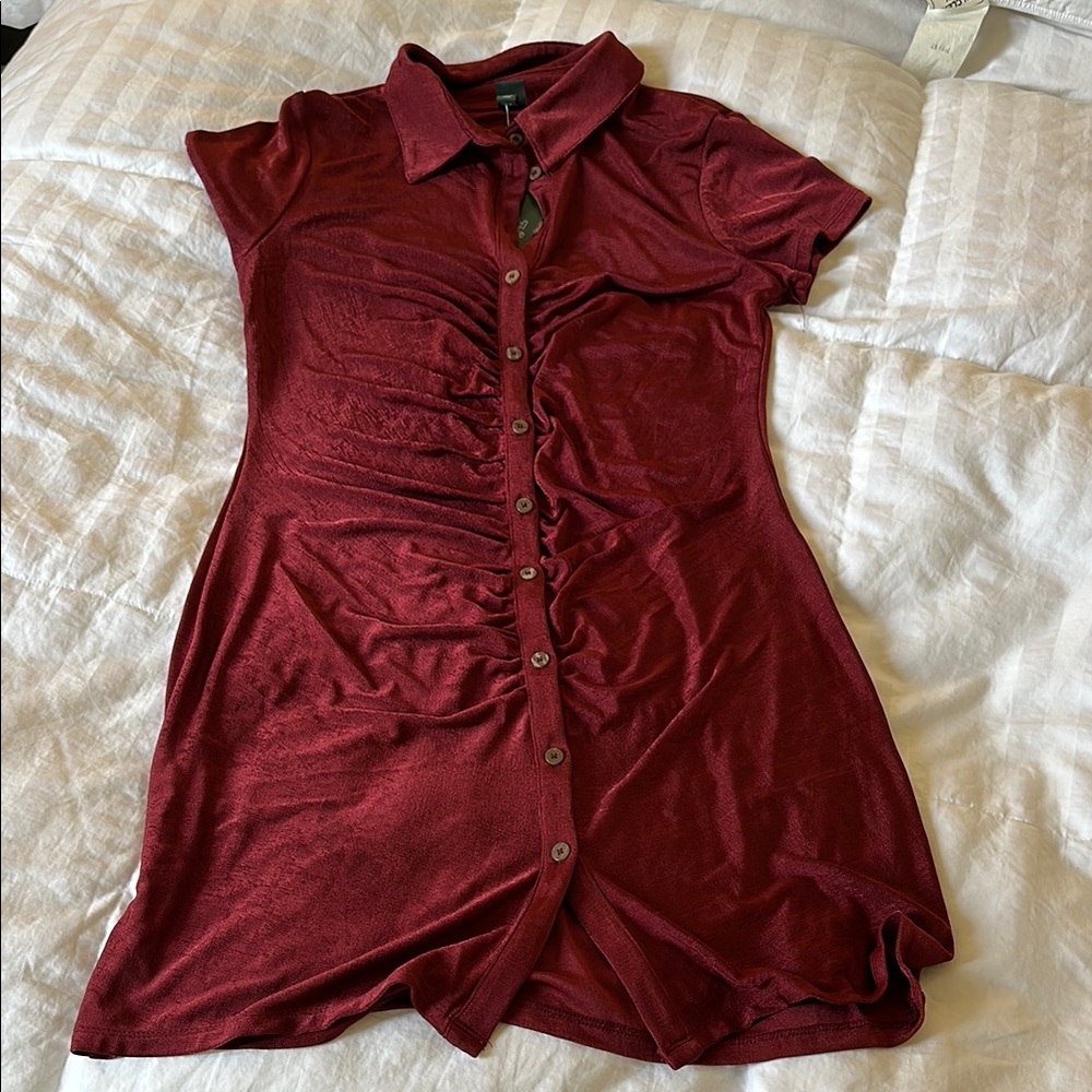Wild Fable Burgundy Mini Dress